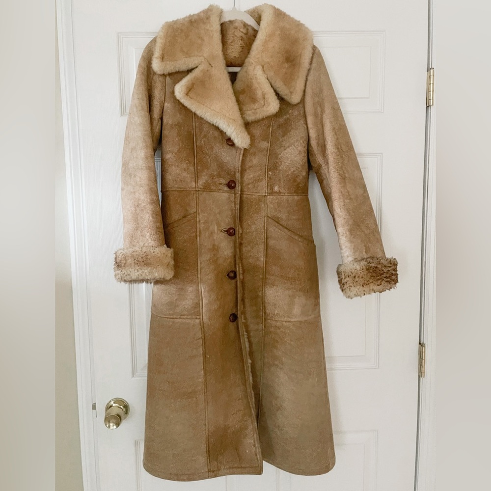 Vintage Ardney Sheepskin shearling long coat